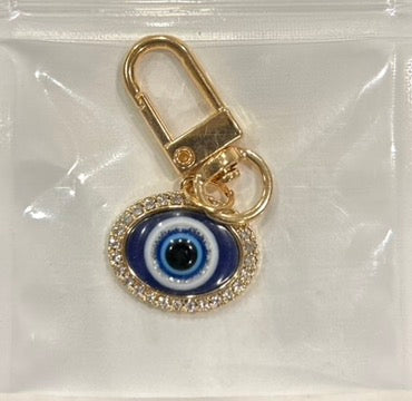 Oval Evil Eye Key Chain