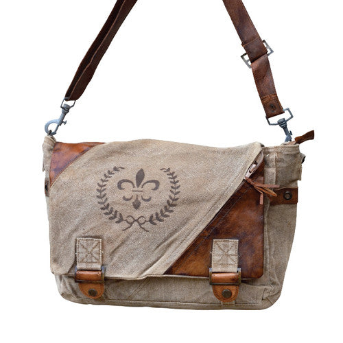 Benjamin International Fleur De Lis Messenger Bag 55958