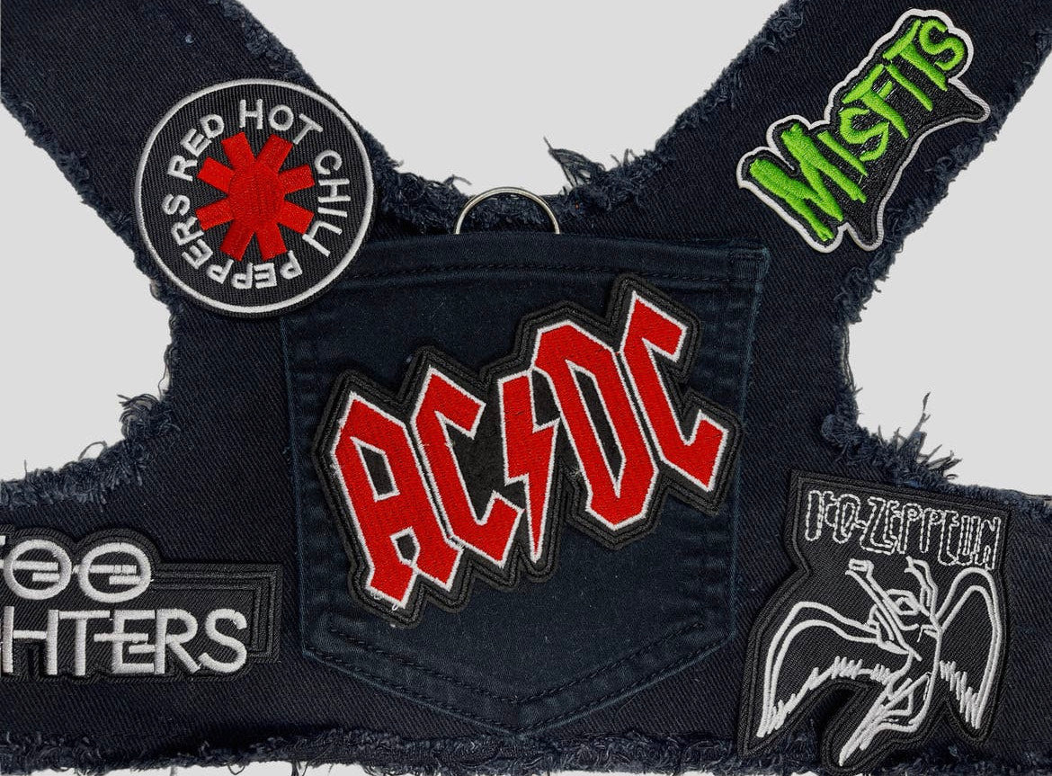 Black Denim Harness - AC/DC