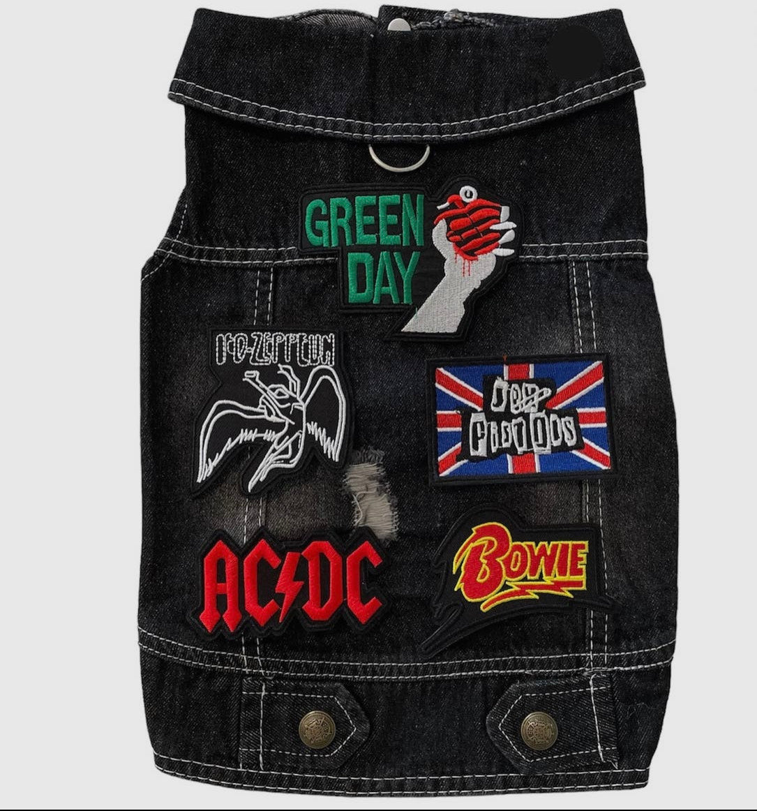 Denim Rocker Vest - Green Day