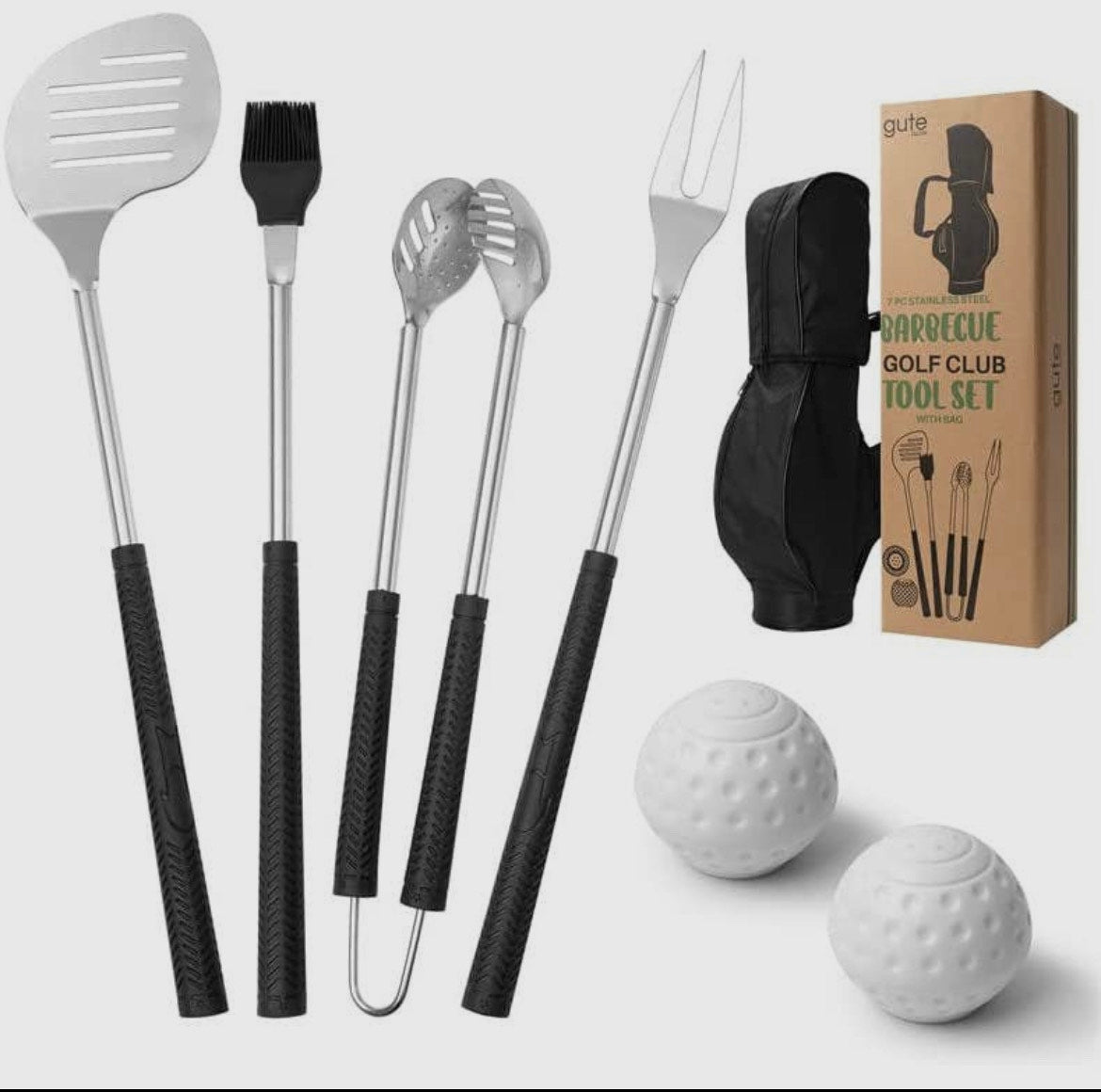 Gute 7 Piece Golf Bbq Tools Gift Set - Fathers Day Golf Club
