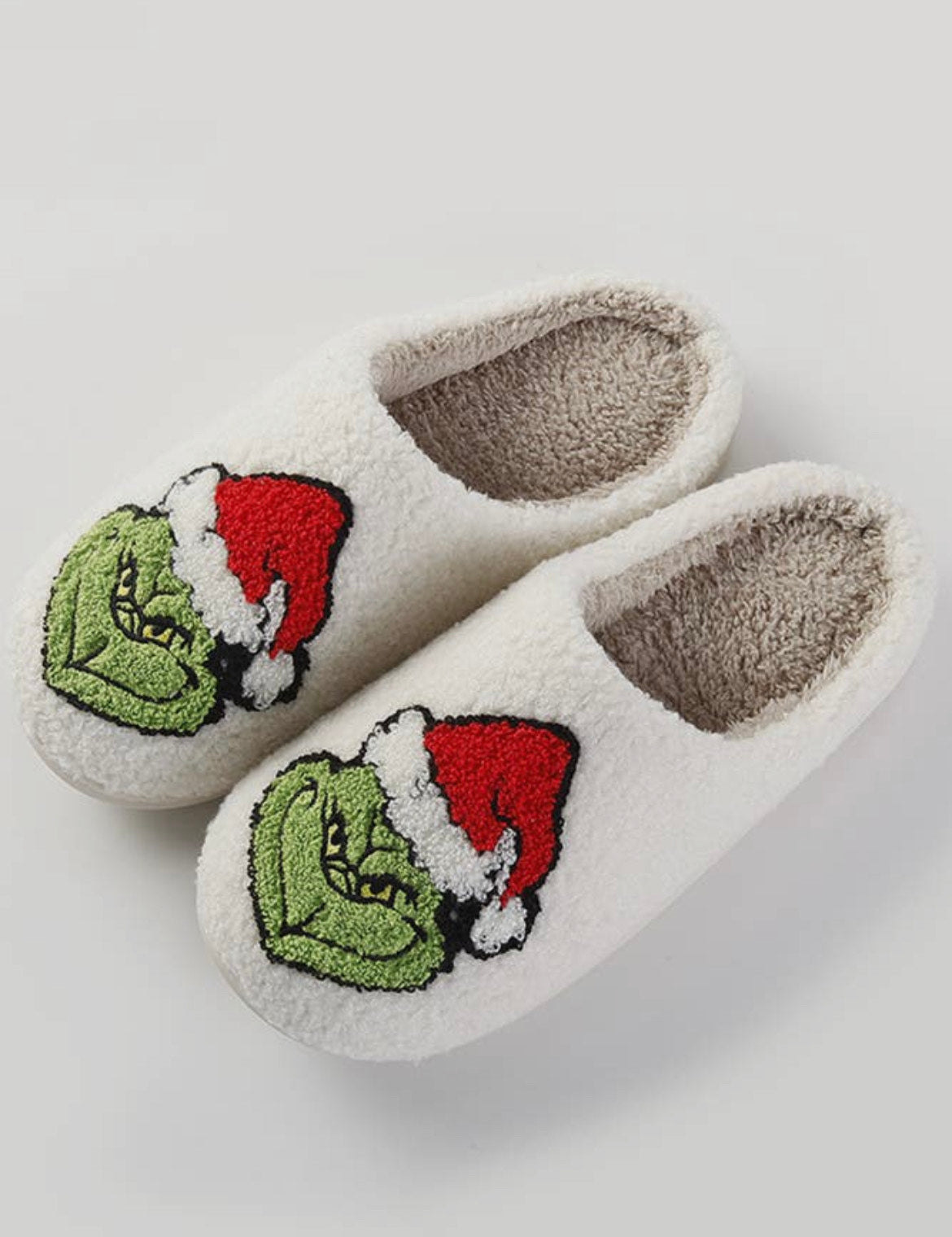 Grinch Christmas Fleece Warm Slippers