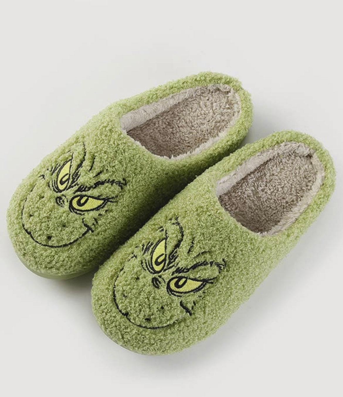 Hello Mr. Grinch Fleece Slippers