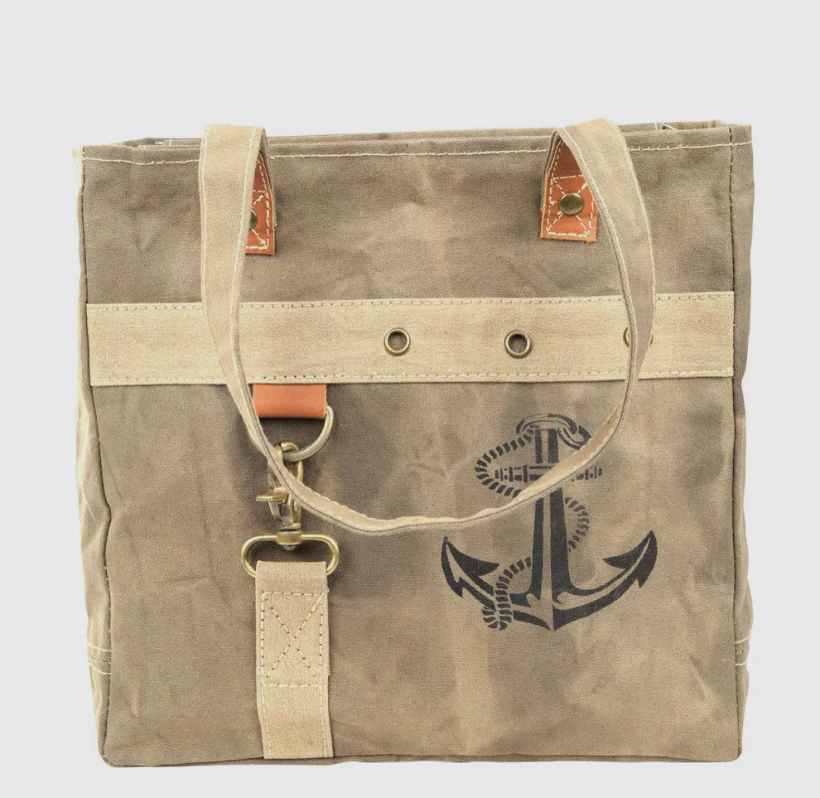 Plain Anchor Canvas Tote