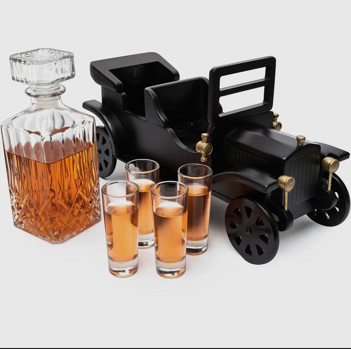 Old Fashioned Car Whiskey Decanter Set, Model T, Large