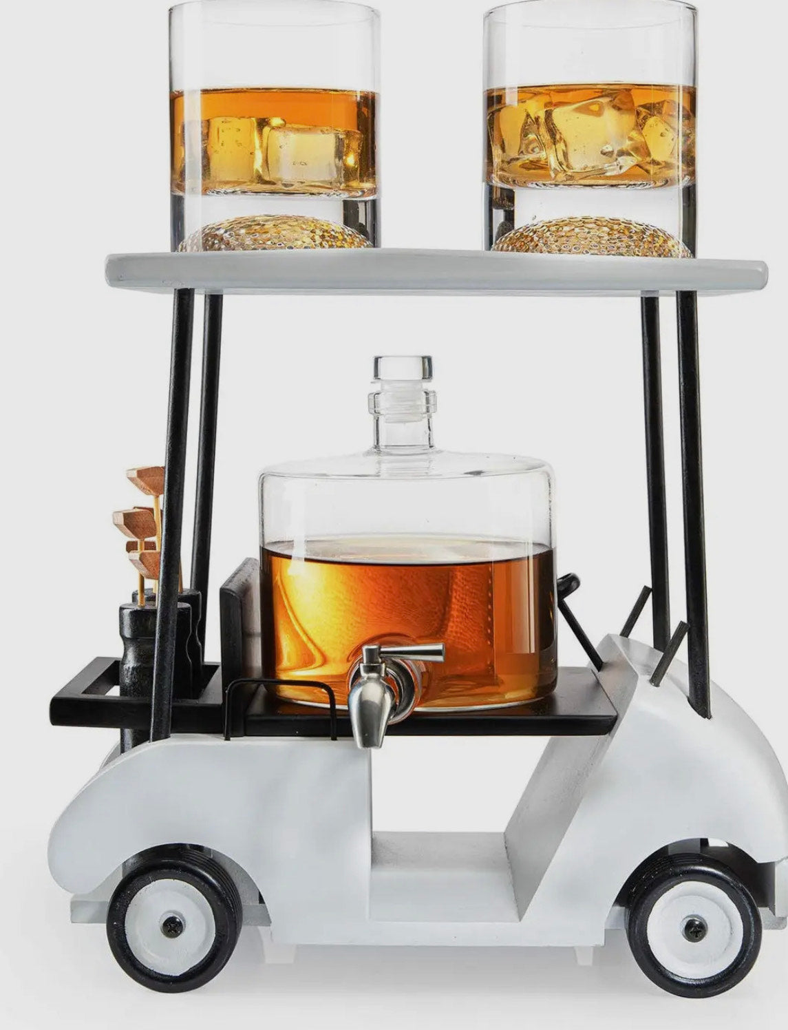 Golf Cart Whiskey Decanter & Ball Glasses