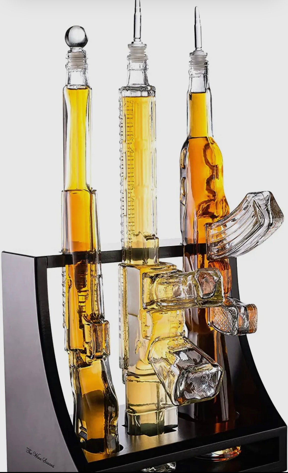 Gun Decanter Set - 3 Gun Decanter - AR-15, AK-47, & Rifle