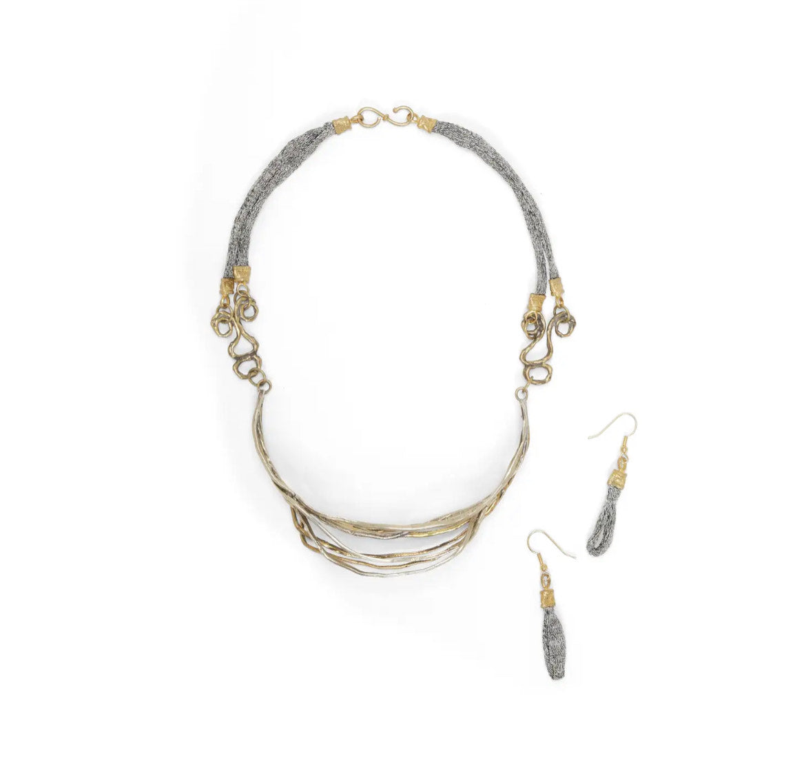 Handmade Brass Necklace & Earring - CHN101