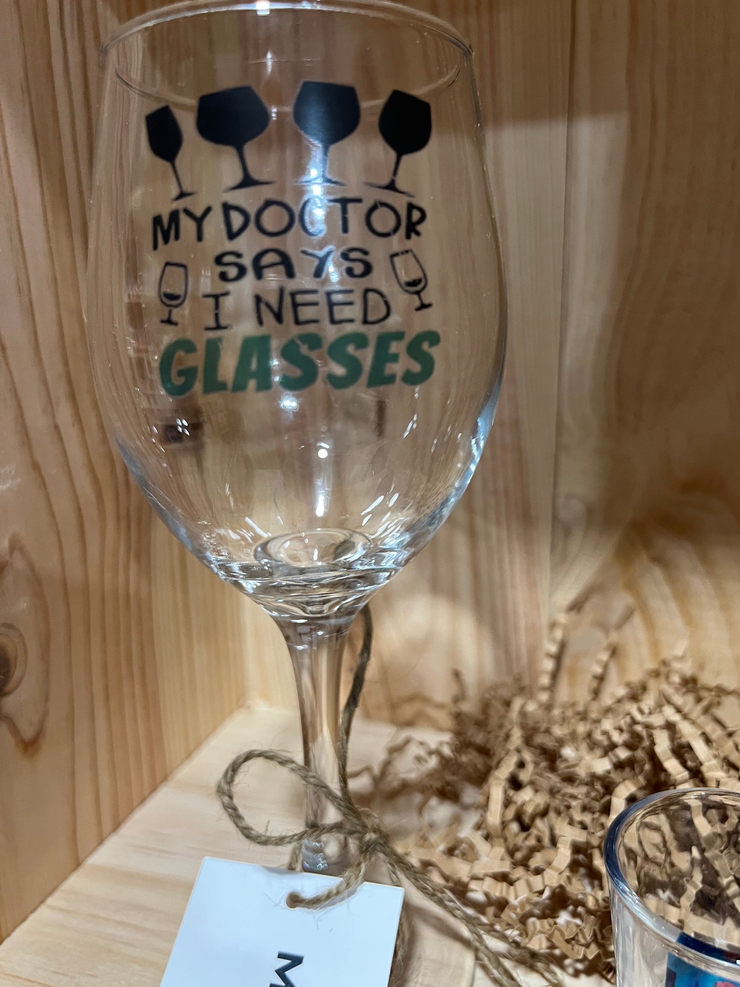8 Assorted Wine Glasses with Quotes