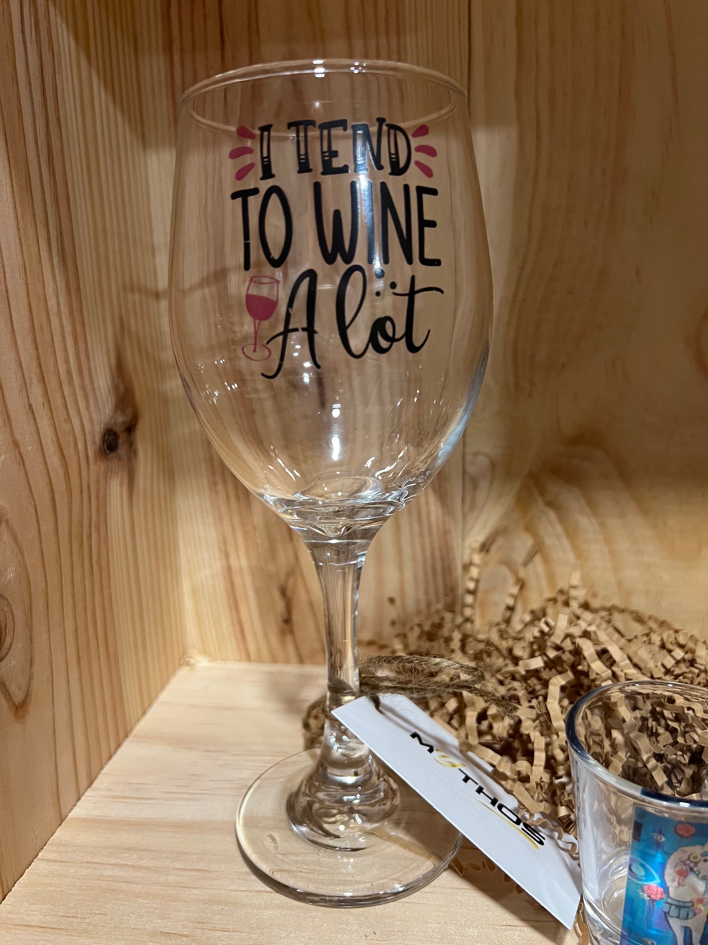8 Assorted Wine Glasses with Quotes