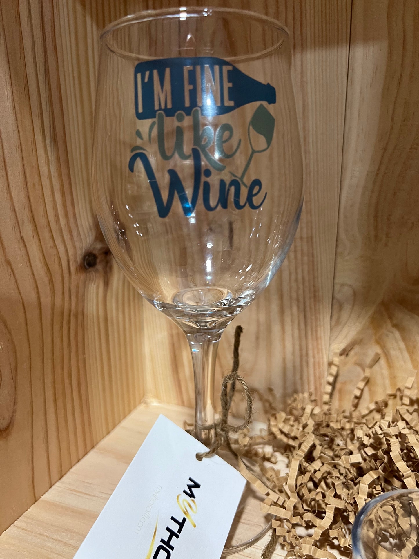 8 Assorted Wine Glasses with Quotes