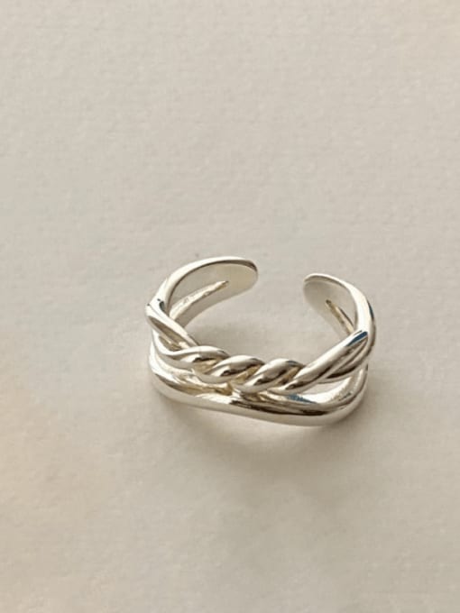 925 Sterling Silver Cross Vintage Stackable Ring