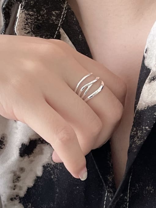 925 Sterling Silver Irregular Vintage Stackable Ring