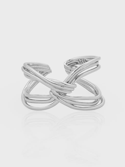 What a Twist 925 Sterling Silver Cross Vintage Stackable Ring