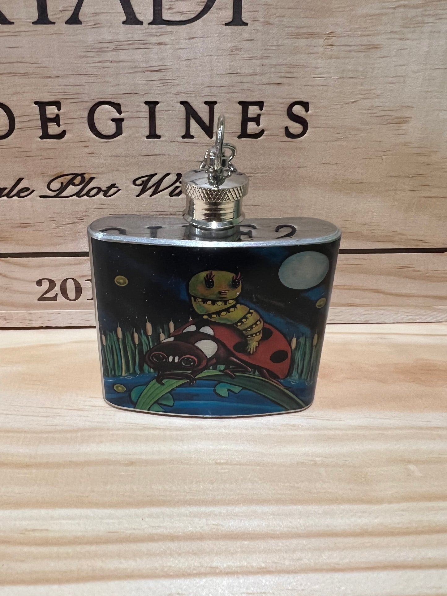 Nelson Perez 4oz 3-D art flasks