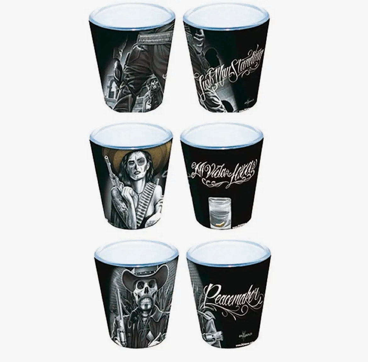 David Gonzales Art shot glasses