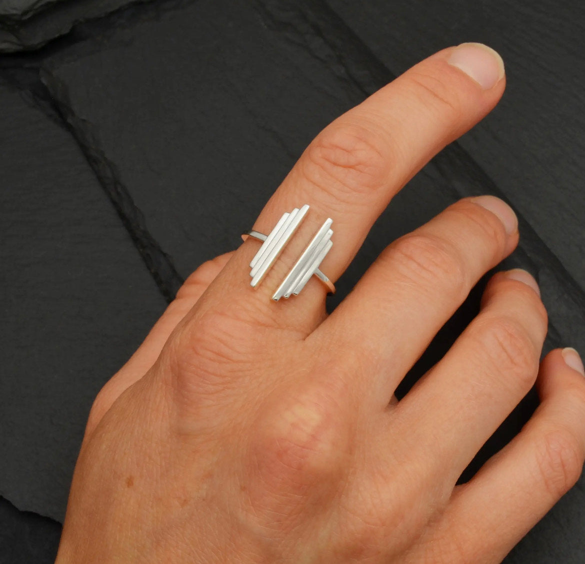 Sterling Silver Stepped Bar 925SS