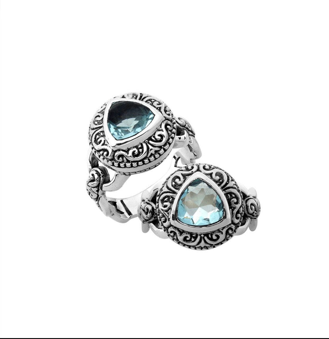 Sterling Silver Ring With Blue Topaz