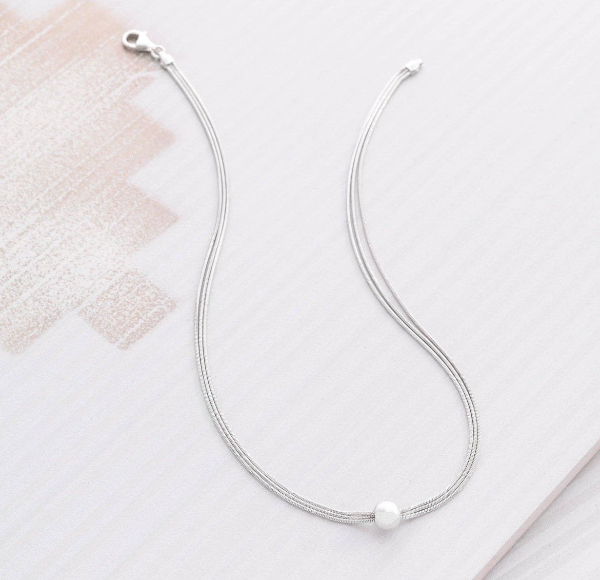 Silpada 'Thoreau' Multi-Strand Bead Necklace in Sterling Silver, 16"