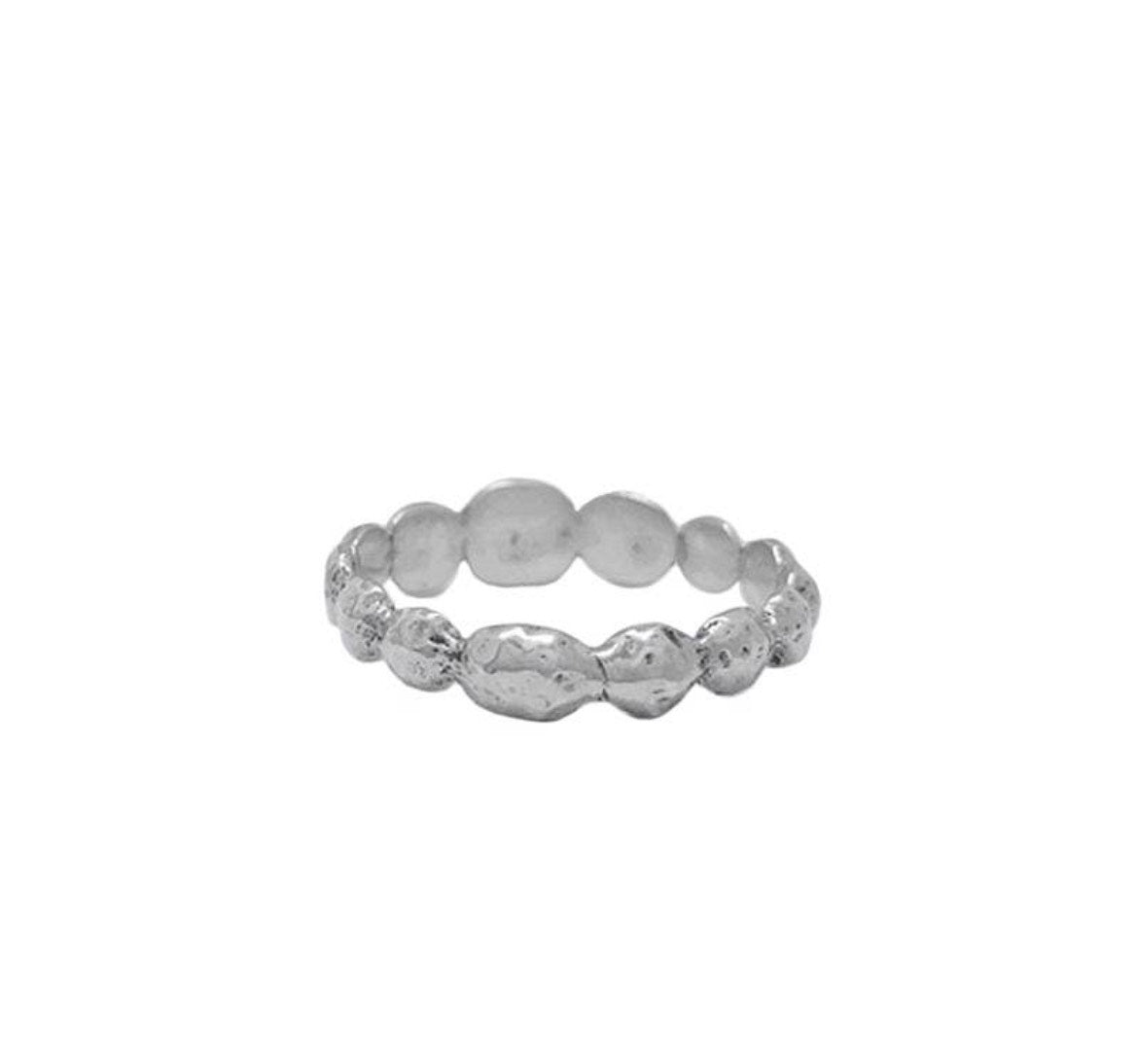 Hammered Sterling Silver Circles Ring