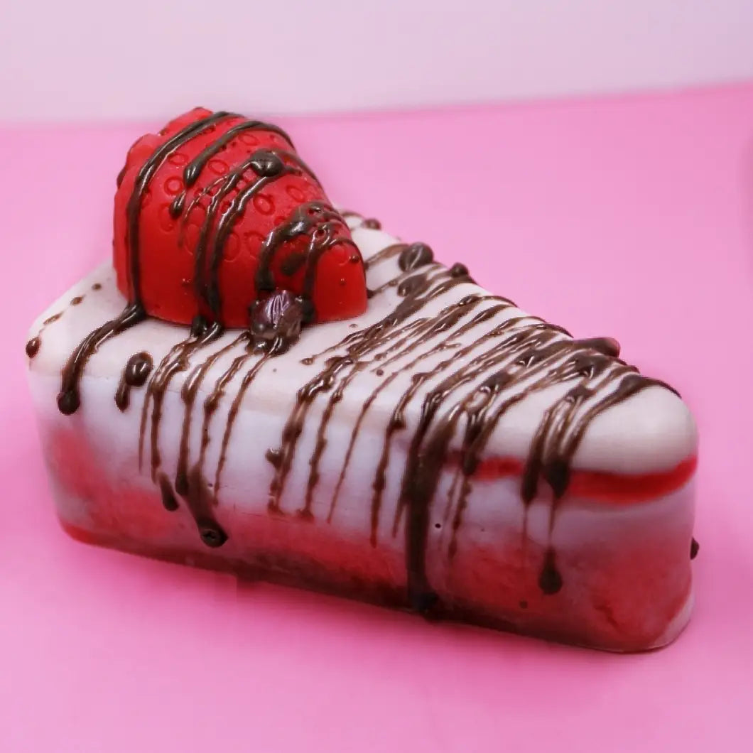 Chocolate Strawberries Cake Slice Soap