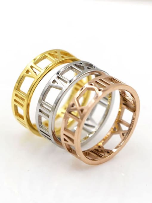 Tiffany Style Roman Numerals Ring