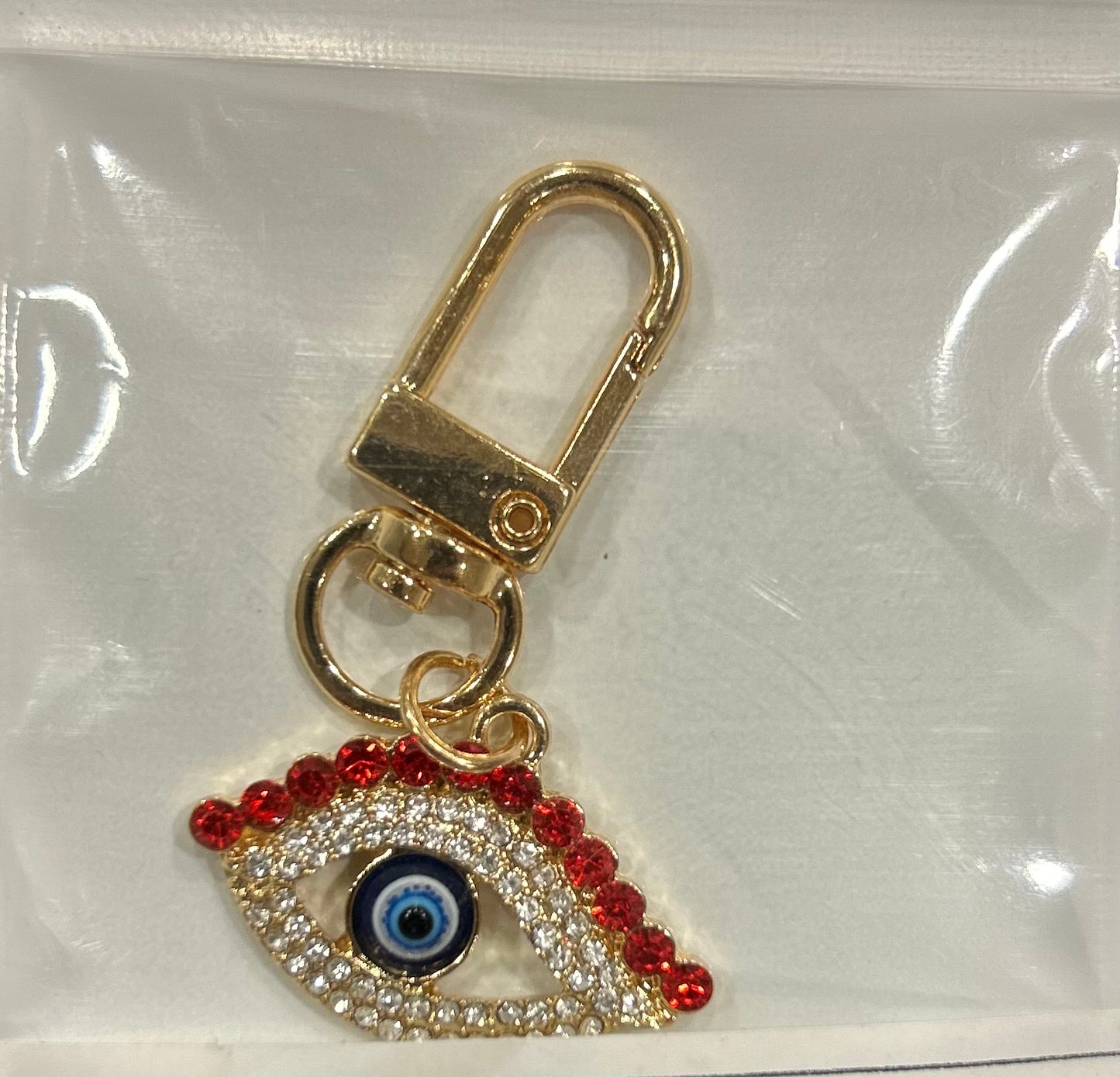 Red Gem Evil Eye Key Chain