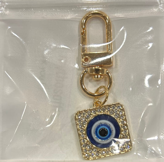 Square Evil Eye Key Chain