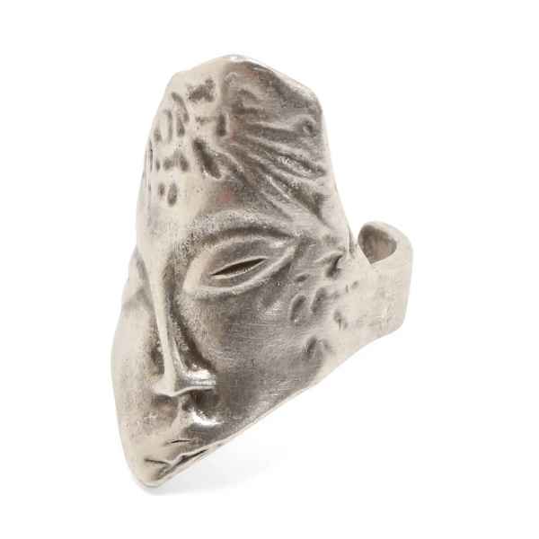 CHANOUR Handmade Face Brass Ring in Silver Plated - ZRC-013