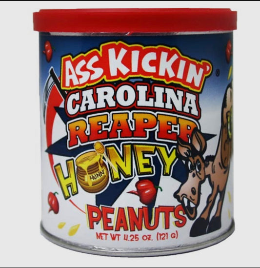 Ass Kickin’ Carolina Reaper Honey Peanuts 4.25 oz.