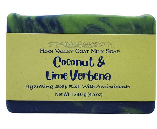 Handmade Goat Milk Soap | Hydrating with Antioxidants, Coconut and Lime Verbena