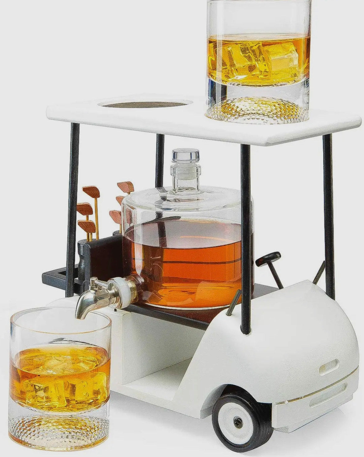 Golf Cart Whiskey Decanter & Ball Glasses