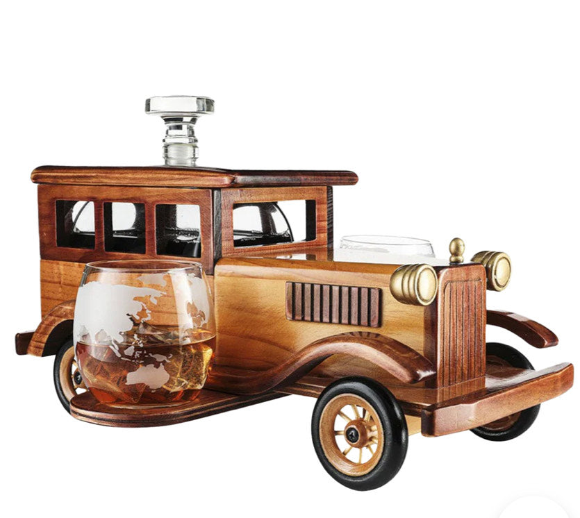 Old Fashioned Car Whiskey Decanter Set