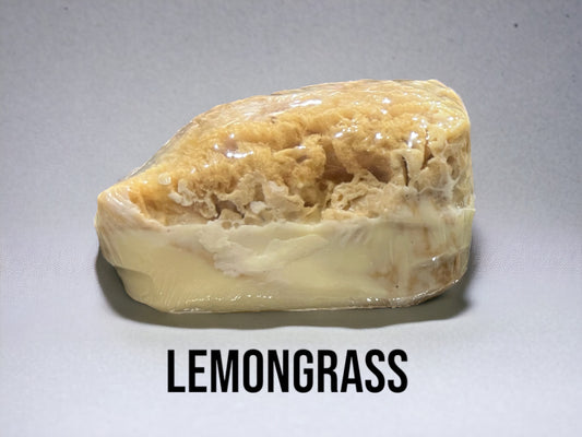 Natural Sea Sponge Goats Milk and Olive Oil Soap Lemongrass