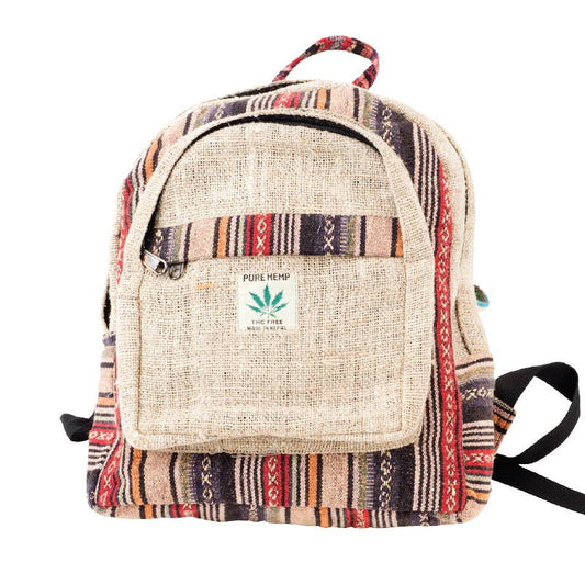 Benjamin International Multicolor Striped Hemp Backpack 5330