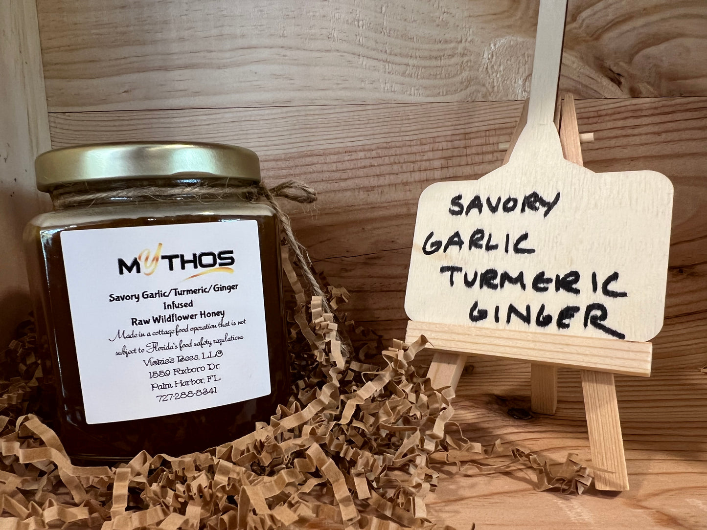 Savory Garlic Turmeric Ginger naturally infused honey