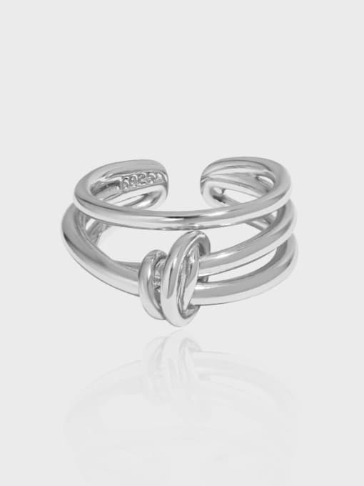 The Daka, 925 Sterling Silver Irregular Vintage Stackable Ring