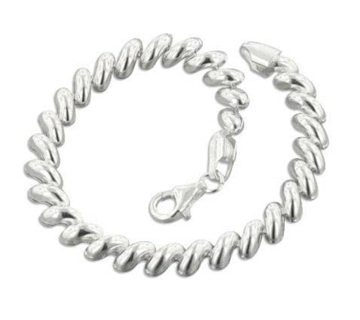 6mm Italian Sterling Silver San Marco 7" Chain Bracelet