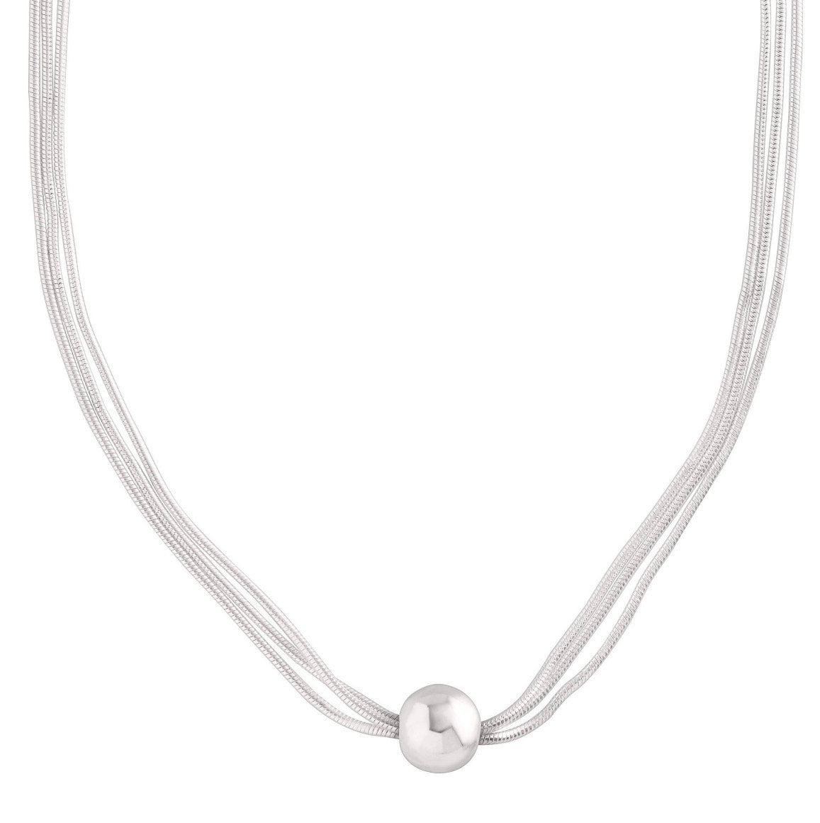 Silpada 'Thoreau' Multi-Strand Bead Necklace in Sterling Silver, 16"