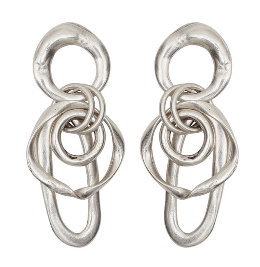 CHANOUR Hoops Loops and more Hoops! Pewter and Silver Earrings