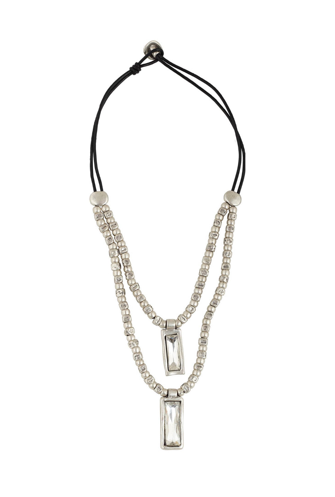 CHANOUR Sofistikat! Double Stranded and Crystal Necklace