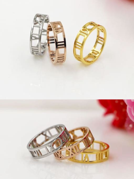 Tiffany Style Roman Numerals Ring